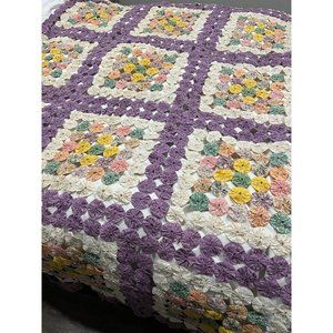 Vintage 1930’s yoyo pinwheel quilt large